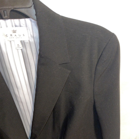 Chaus New York Dress Blazer Women’s Size 8 Black Jacket Polyester Blend - Picture 4 of 12